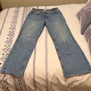 Zara Light Blue Straight Leg Jeans